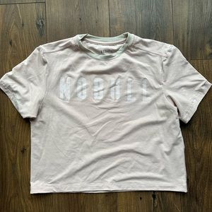 Nobull boxy tee, size small, color dusty rose